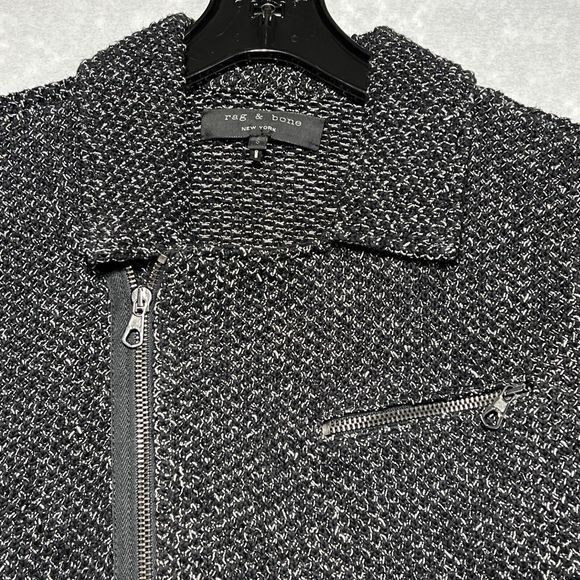 Rag & Bone Gray Zip Up Hart Knit Moto Asymmetrical Women’s Size: S - Picture 5 of 12
